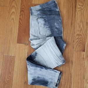 Hudson moto jeans super skinny gray tie dye women's 28